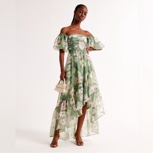 Abercrombie & Fitch Emerson Off-The-Shoulder Drama Maxi Dress